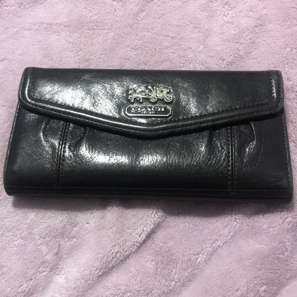 Large black Coach wallet